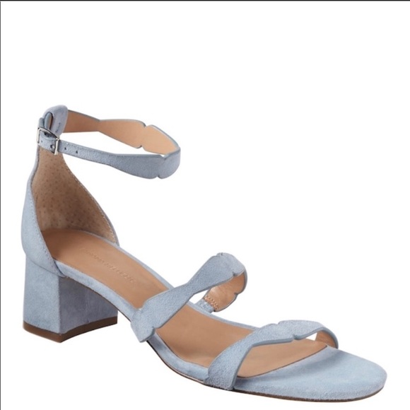 light blue suede sandals